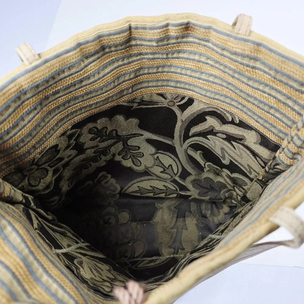Dorit‎ Collection Tote Bag Womens Large Embroidered Beaded Asian Art Purse USA